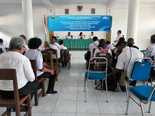 Kegiatan Sosialisasi Petunjuk Teknis Pelaksanaan Penerimaan Peserta Didik Baru Tahun 2024 di Kabupaten Nabire